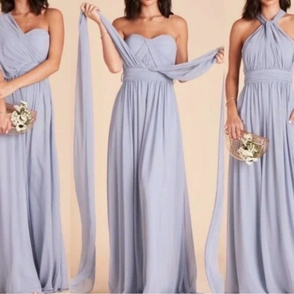 Birdy Grey Dresses & Skirts - Birdy Grey Women’s  Dusty Blue Heart Shaped Chicky Convertible Dress Size XS NWT